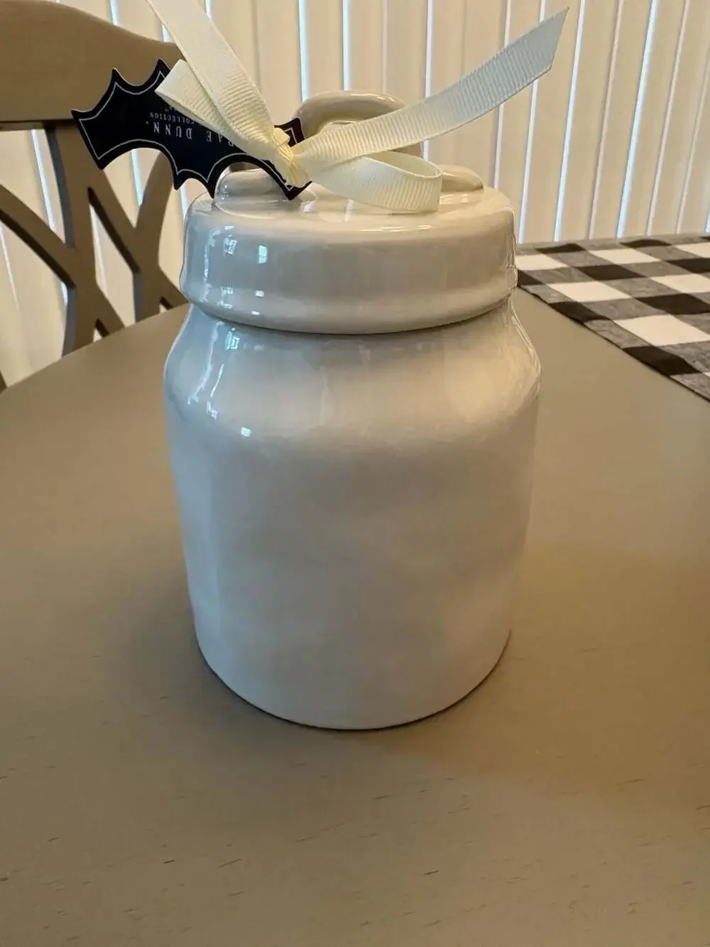Rae Dunn Artisan Collection Halloween Spider Web Ceramic Canister Jar
